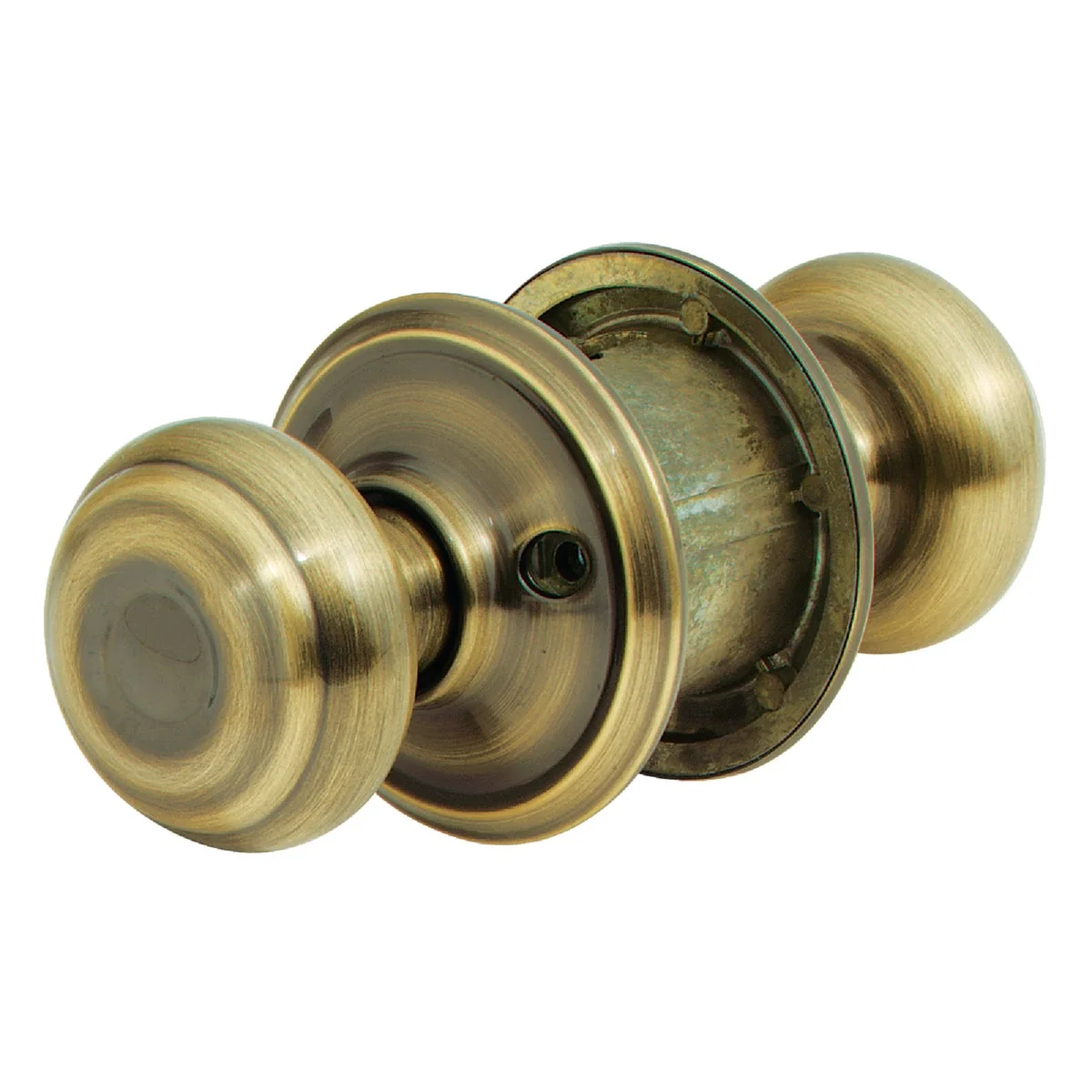 Crafted Schlage Georgian Antique Brass Hall Closet Door Knob Professional