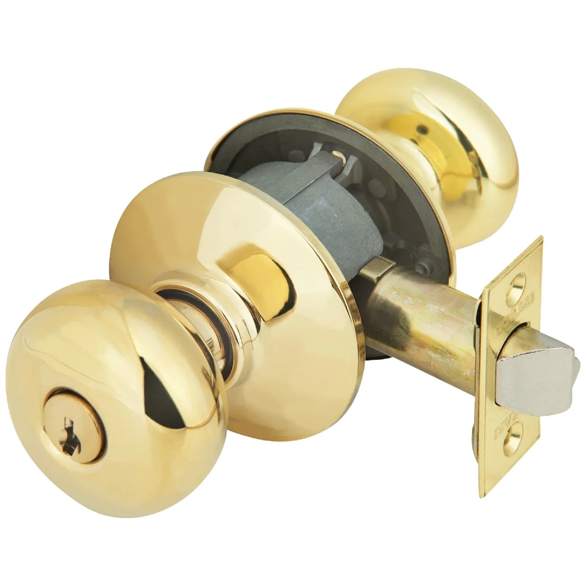 Fashionable Schlage Plymouth Ultima Bright Brass Entry Door Knob Fine
