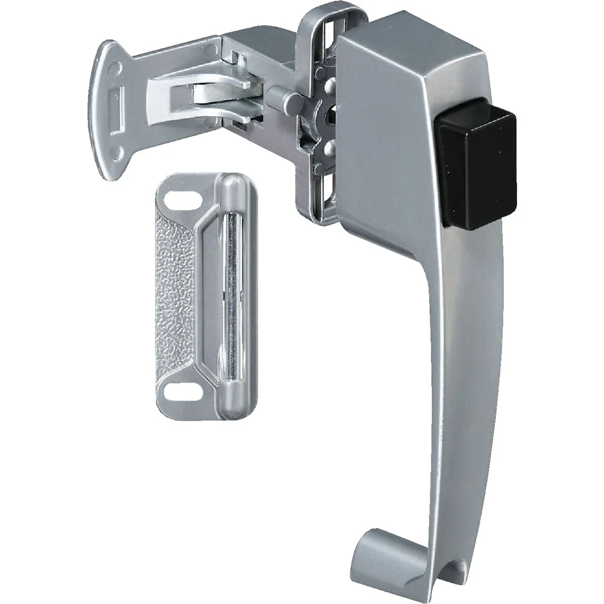 Unique National Silver Push Button Latch Advanced