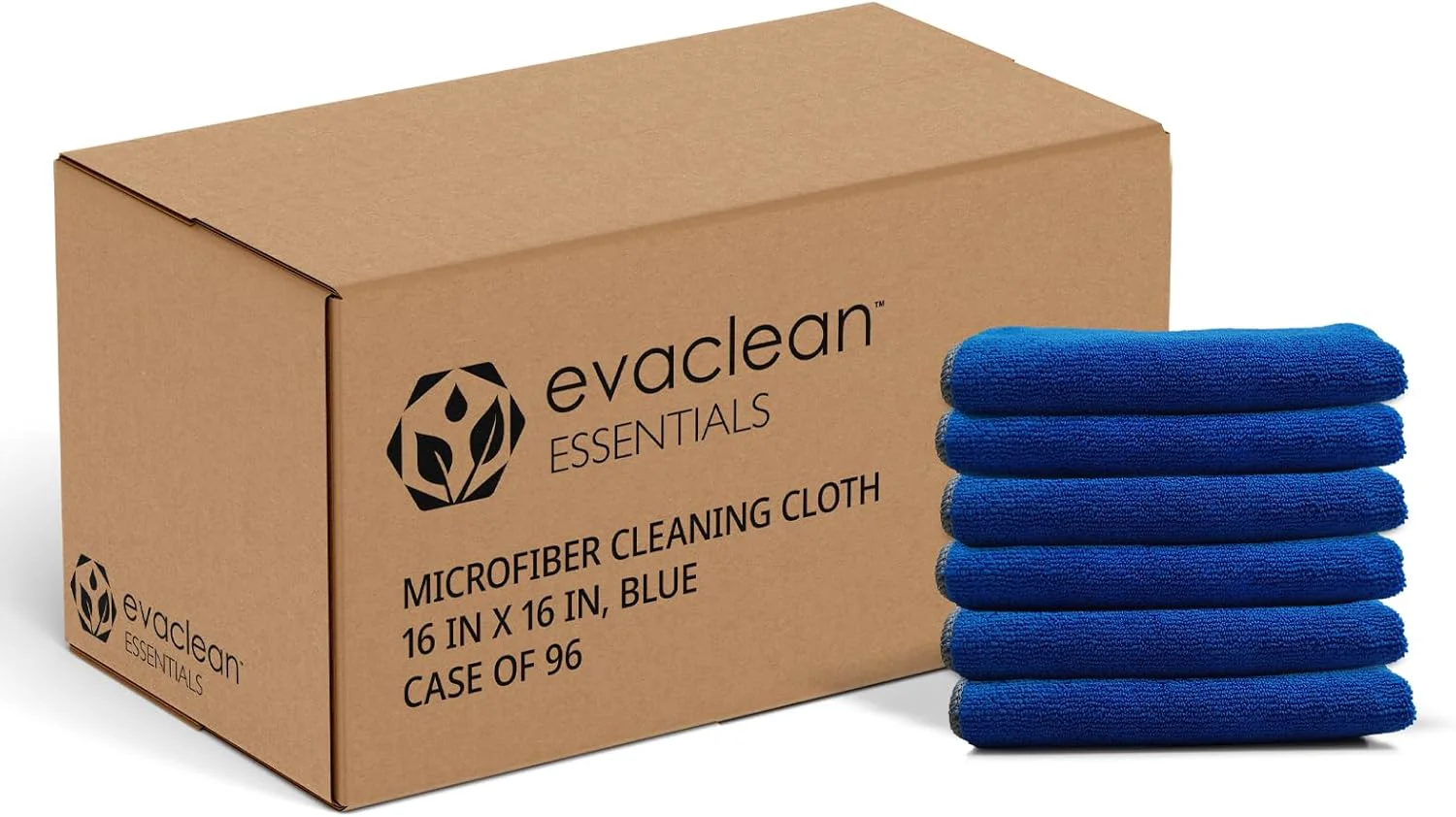 Environmentally Friendly EvaClean Essentials Premium Microfiber Cleaning Cloth 16 x16 – Reusable Washable Non-Scratch Microfiber Towels for Cleaning Dusting Polishing Smooth