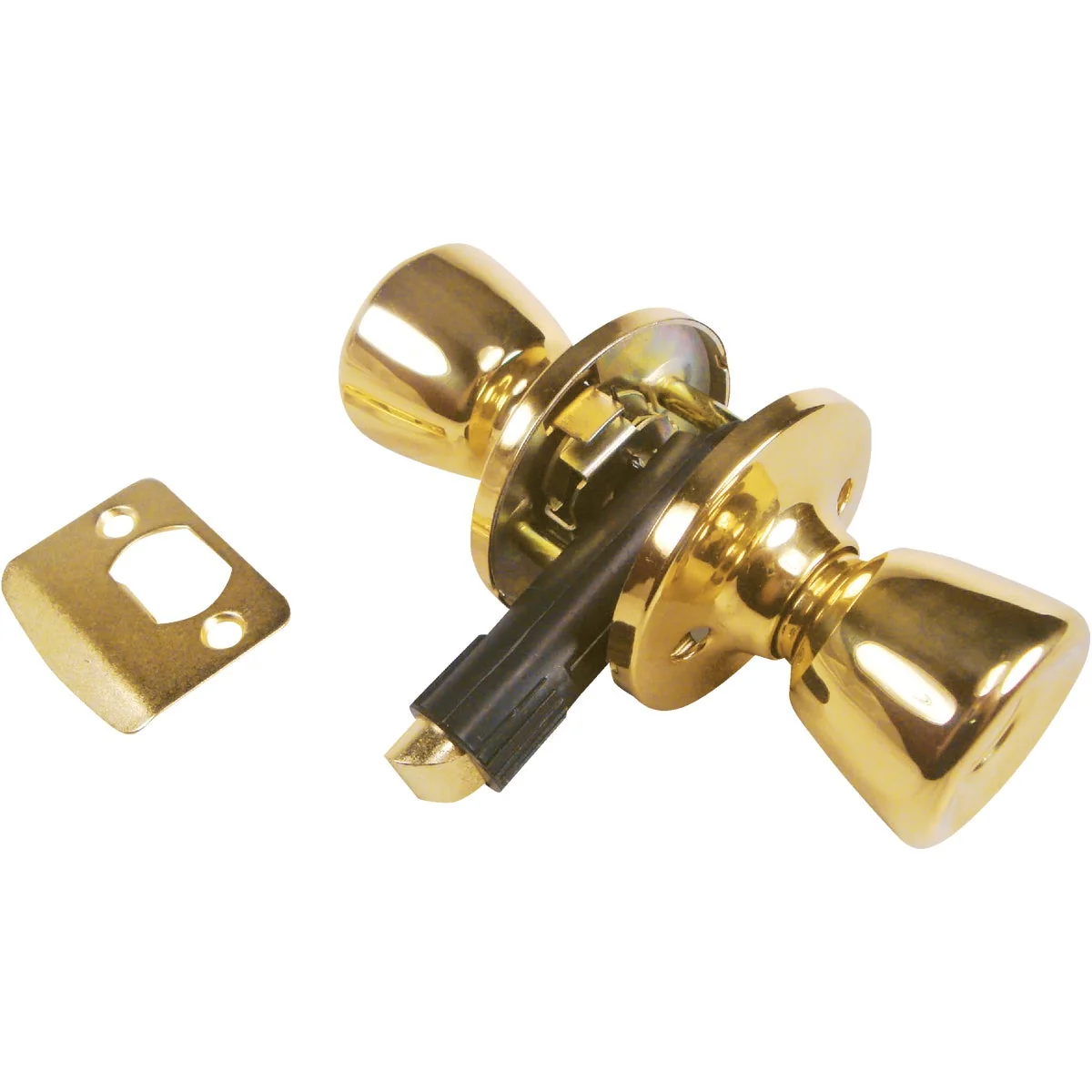 Minimalist United States Hardware Polished Brass Bed Bath Door Knob Sophisticated