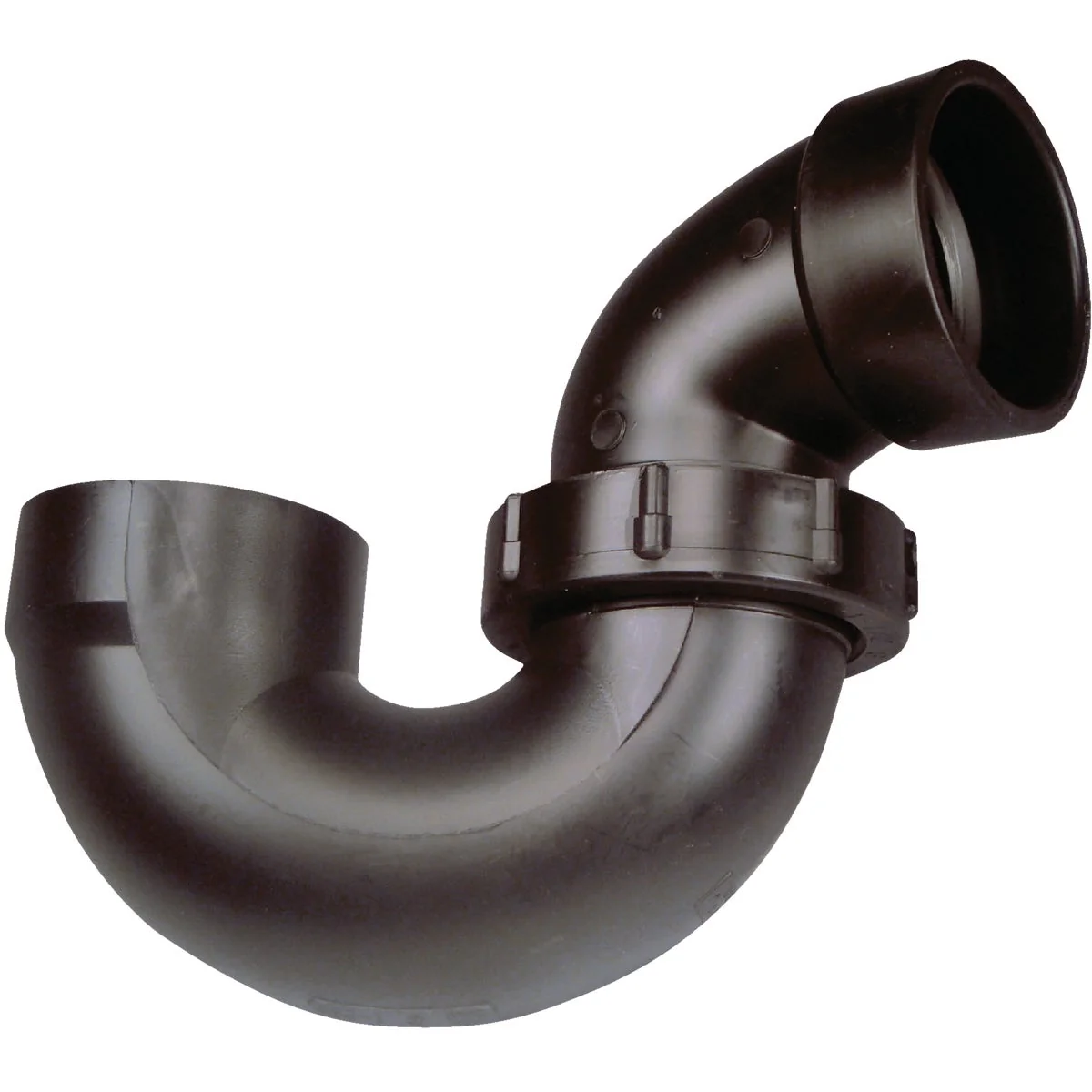 Enhanced United States Hardware 1-1 2 x 1-1 2 Black ABS Plastic Bathtub P-Trap Practical