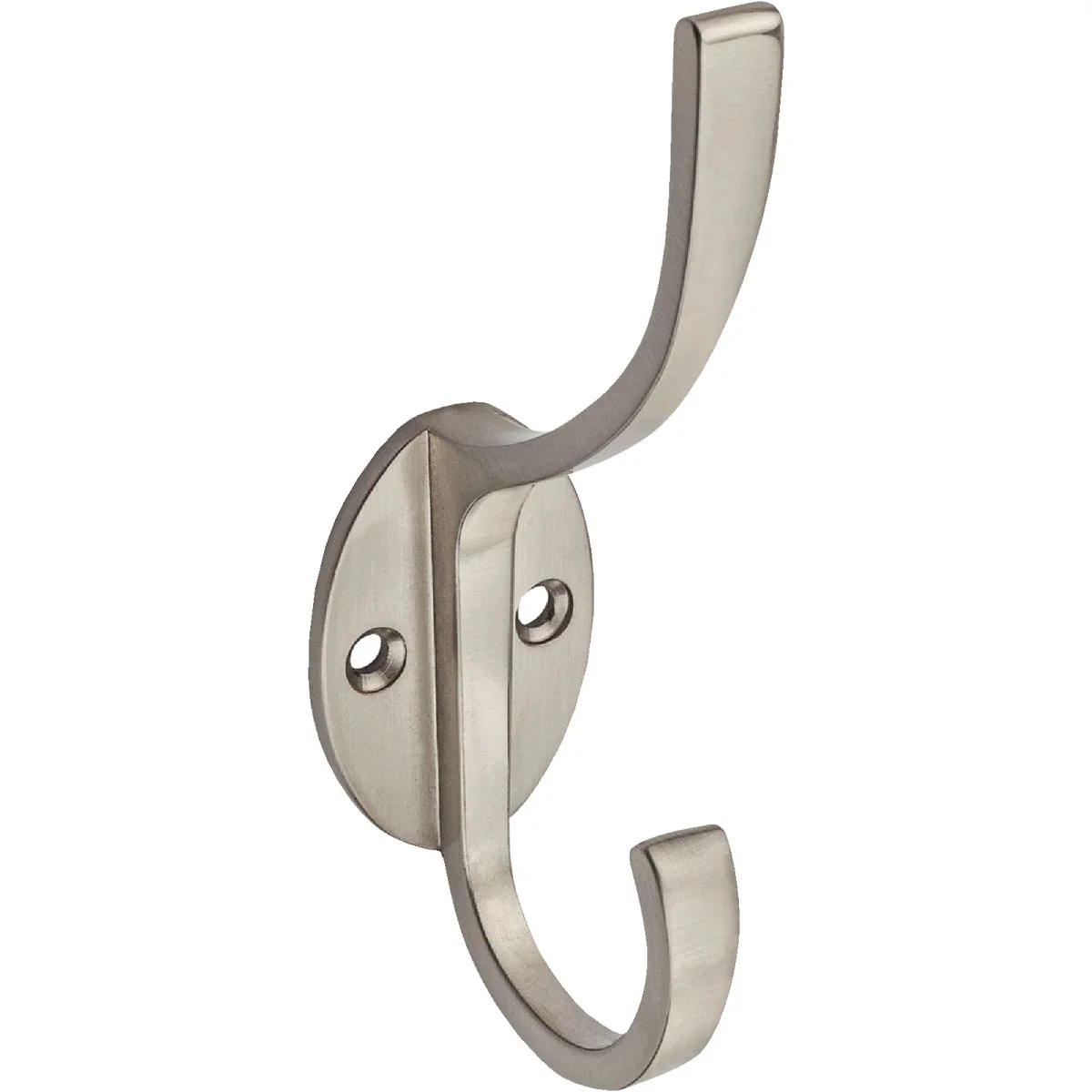 Enhanced Stanley Home Designs Satin Nickel Modern Coat Hat Wardrobe Hook Healthy
