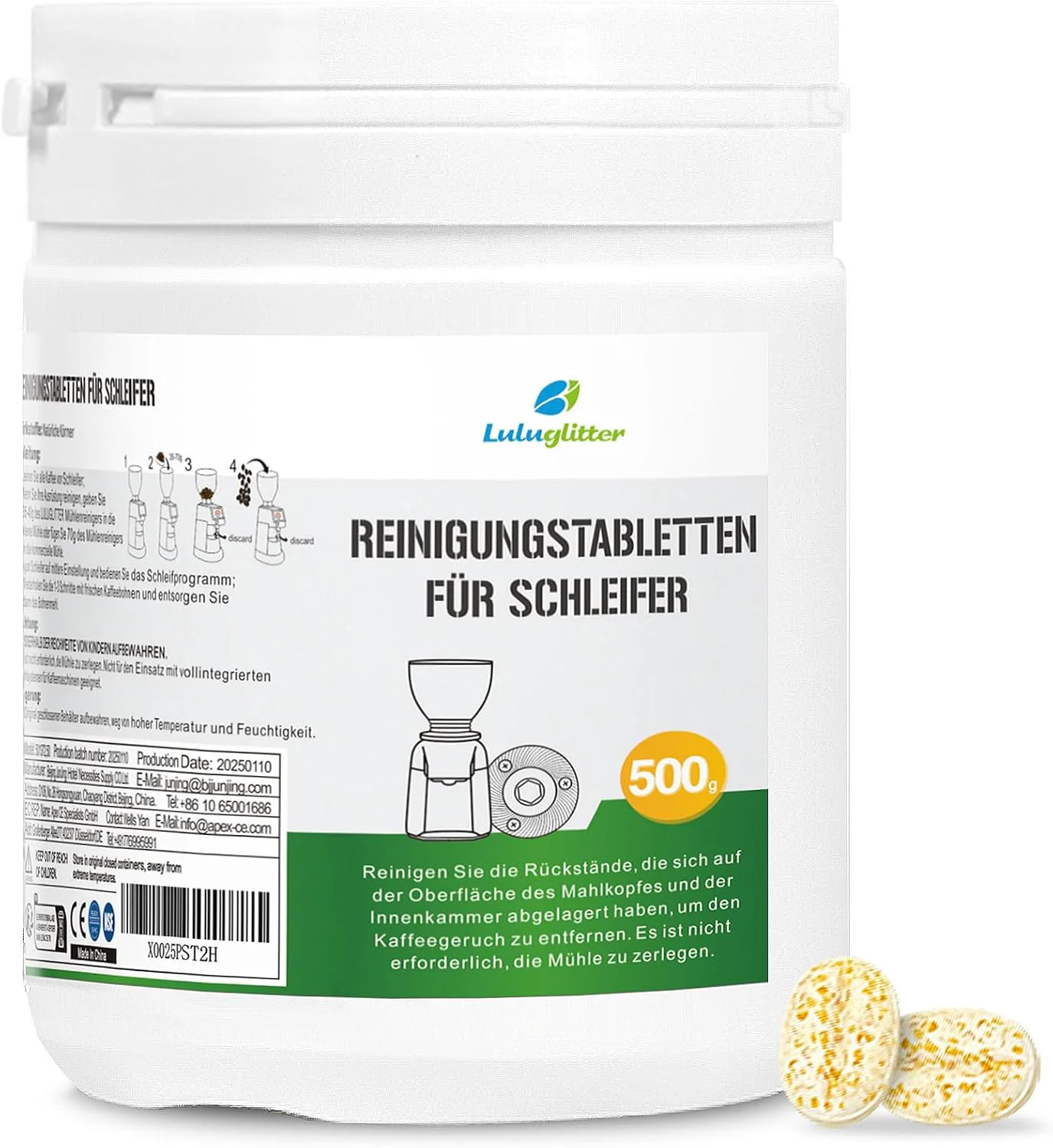 Flexible Professional Coffee Grinder Cleaning Tablets – 500g Coffee Grinder Cleaner – Natural Food Safe Gluten – Help Extend Life of Your Grinder Carefully Designed