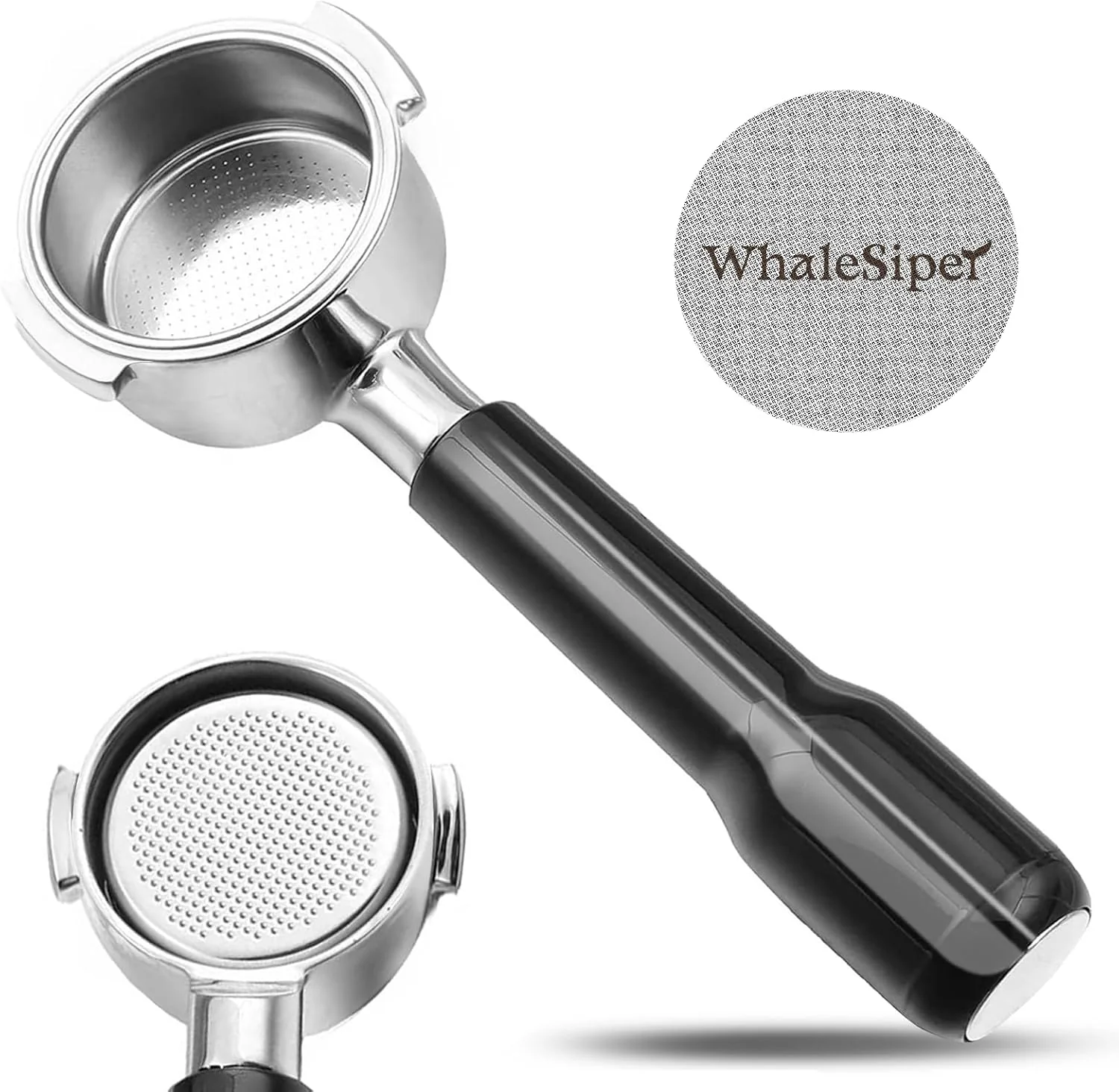 Excellent 51mm Bottomless Portafilter Puck Screen 2 Ears Stainless Steel Head Only Compatible with De’Longhi ECP3420 EC155 BCO430 EC260 and ECP3120 Expertly Made