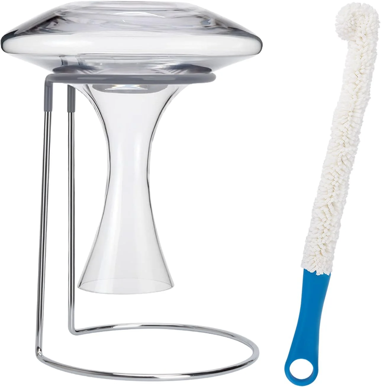 High-Grade Wine Decanter Drying Stand with Rubber Coated Top to Prevent Scratches Wine Decanter Drying Rack for Standard and Large Wine Decanters Exclusive