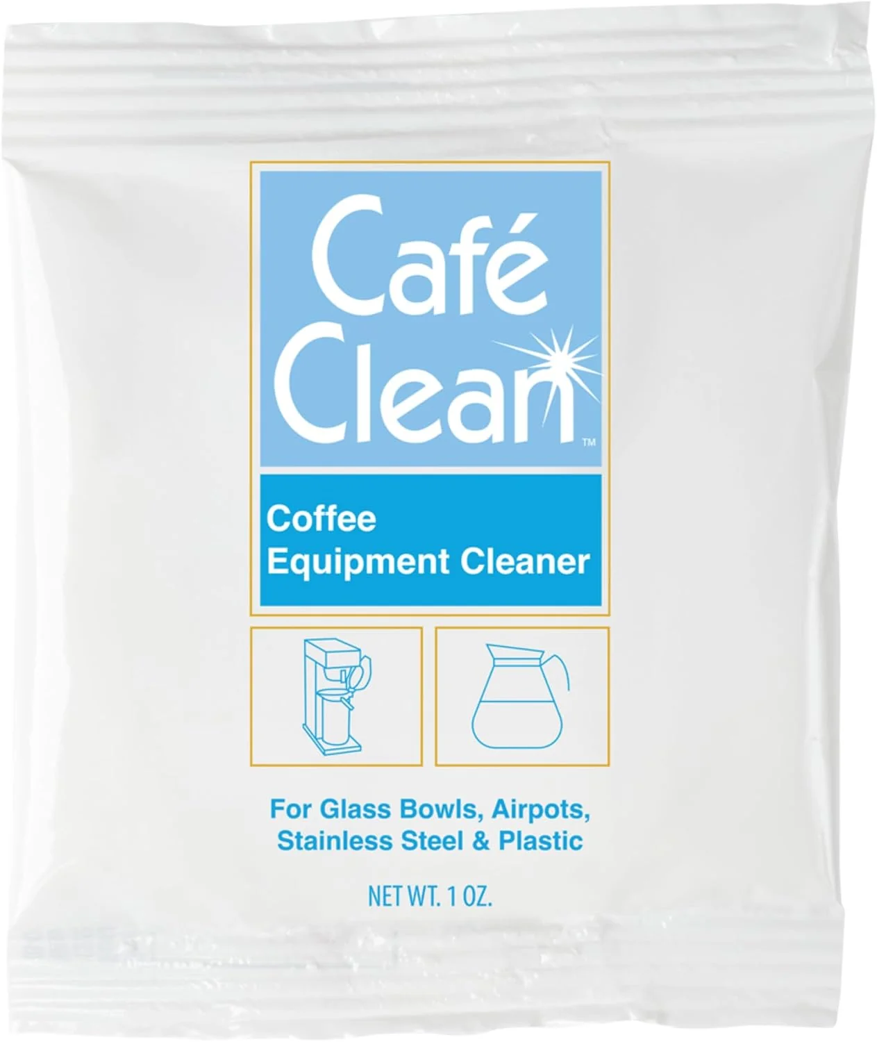 Healthy Stera Sheen Coffee Equipment Cleaner All-Purpose Brewing Equipment Espresso Coffee Maker Cleaner Café Clean Removes Oil Stain Buildup from Glass Plastic amp Stainless Steel – 1 Oz. 100 Count Crafted