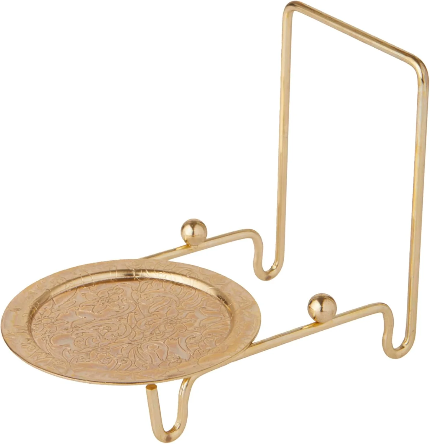 Sustainable Bard’s Ornate Shiny Gold-toned Cup and Saucer Stand 3 H x 2.75 W x 4 D Pack of 3 Prestigious