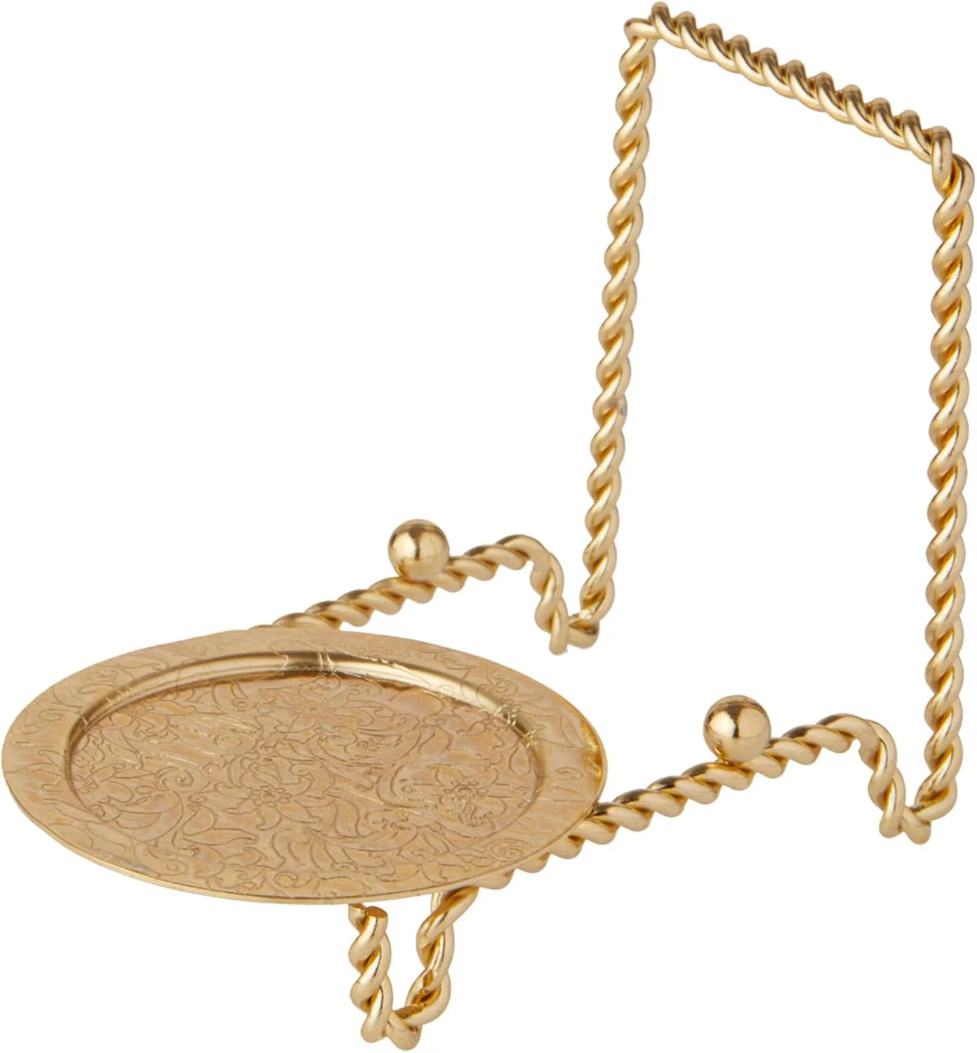 Proven Bard’s Ornate Twisted Shiny Gold-toned Cup and Saucer Stand 3 H x 2.75 W x 4 D Pack of 3 Solid