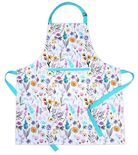 Safe Cotton Women Apron with Pockets Detailed