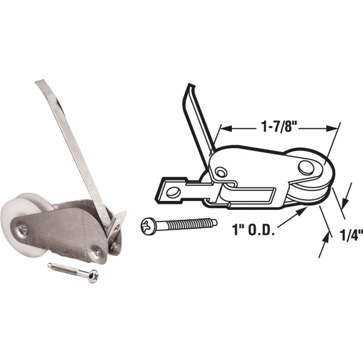 Next-Generation Prime-Line Rocker Screen Door Spring Tension with Roller 2-Pack Pure