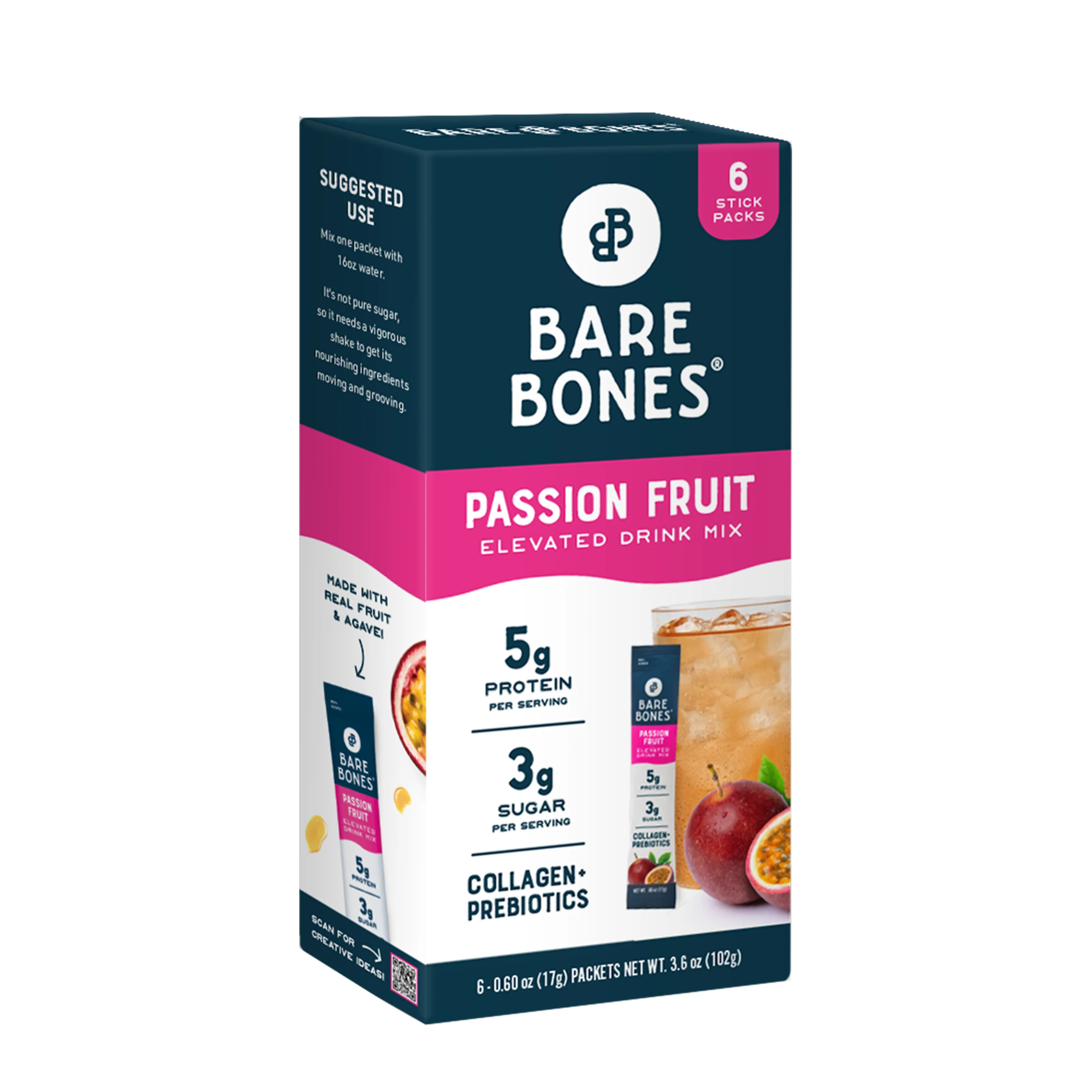 Practical Bare Bones Passionfruit d Drink Mix Certified