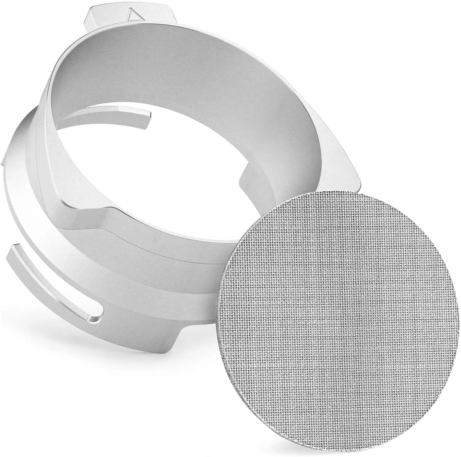 Carefully Designed 54mm Coffee Dosing Funnel Hands- Aluminum Dosing Ring 53.5mm Stainless Steel Puck Screen Modern