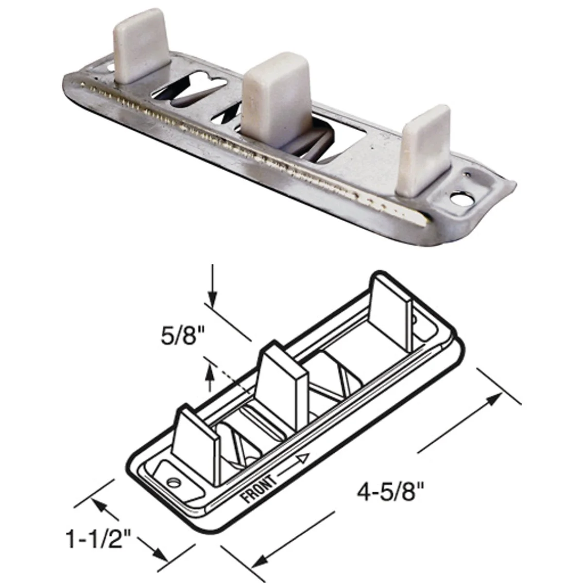 Stylish Prime-Line Adjustable Steel Base Bypass Door Bottom Guide 2 Count Carefully Designed