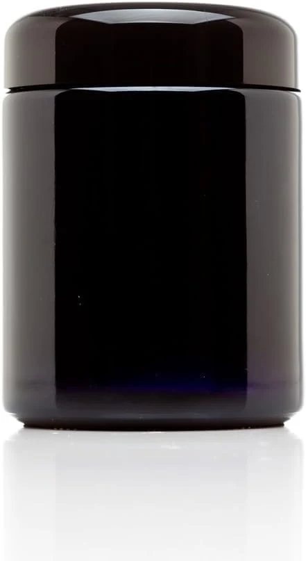 Functional Infinity Jars 250 ml UV Glass Airtight Spice Jar Set 6 Pack Black Casual