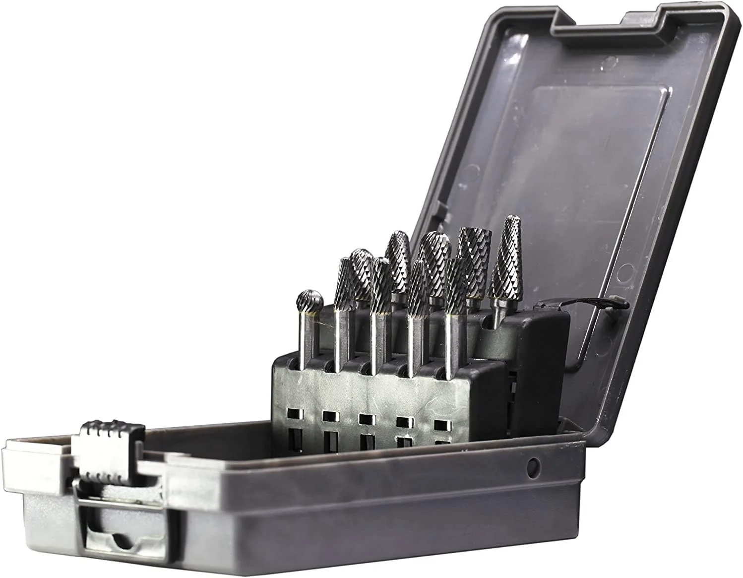Expertly Made Carbide Burrs Set 10pcs Double Cut Solid Carbide Rotary Burr Set 1 4 Shank Die Grinder Bits for Steel Metal Carving Polishing Engraving Drilling Excellent