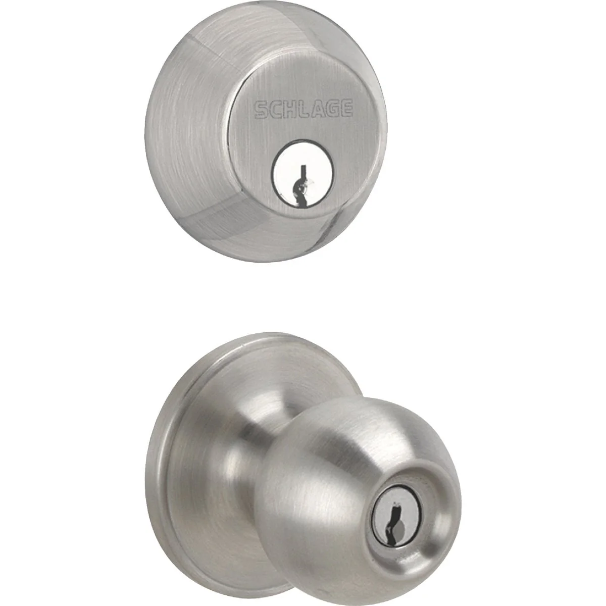 Durable Dexter Satin Nickel Deadbolt and Door Knob Combo Quality