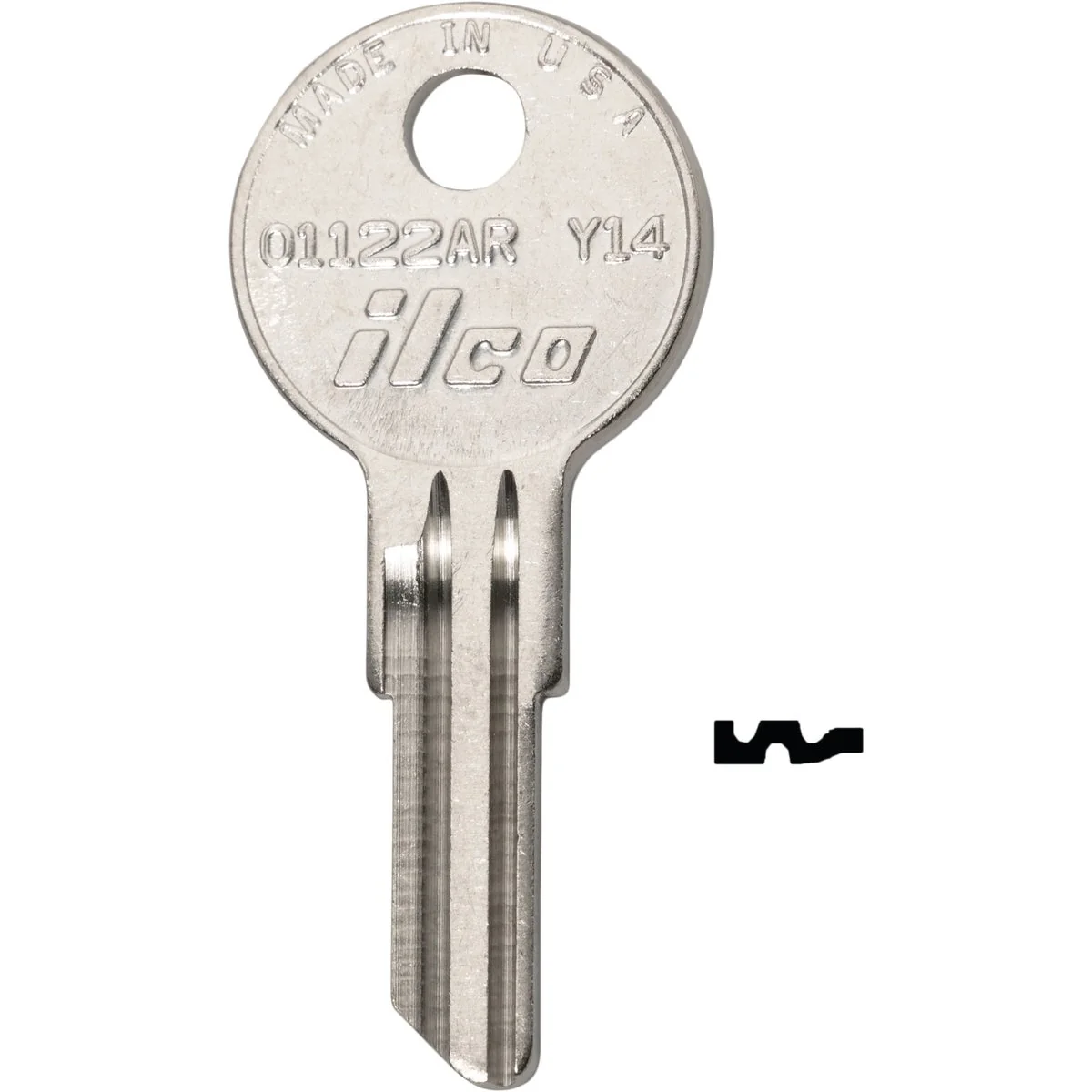 Fashionable ILCO Yale Nickel Plated House Key Y14 10-Pack Smooth
