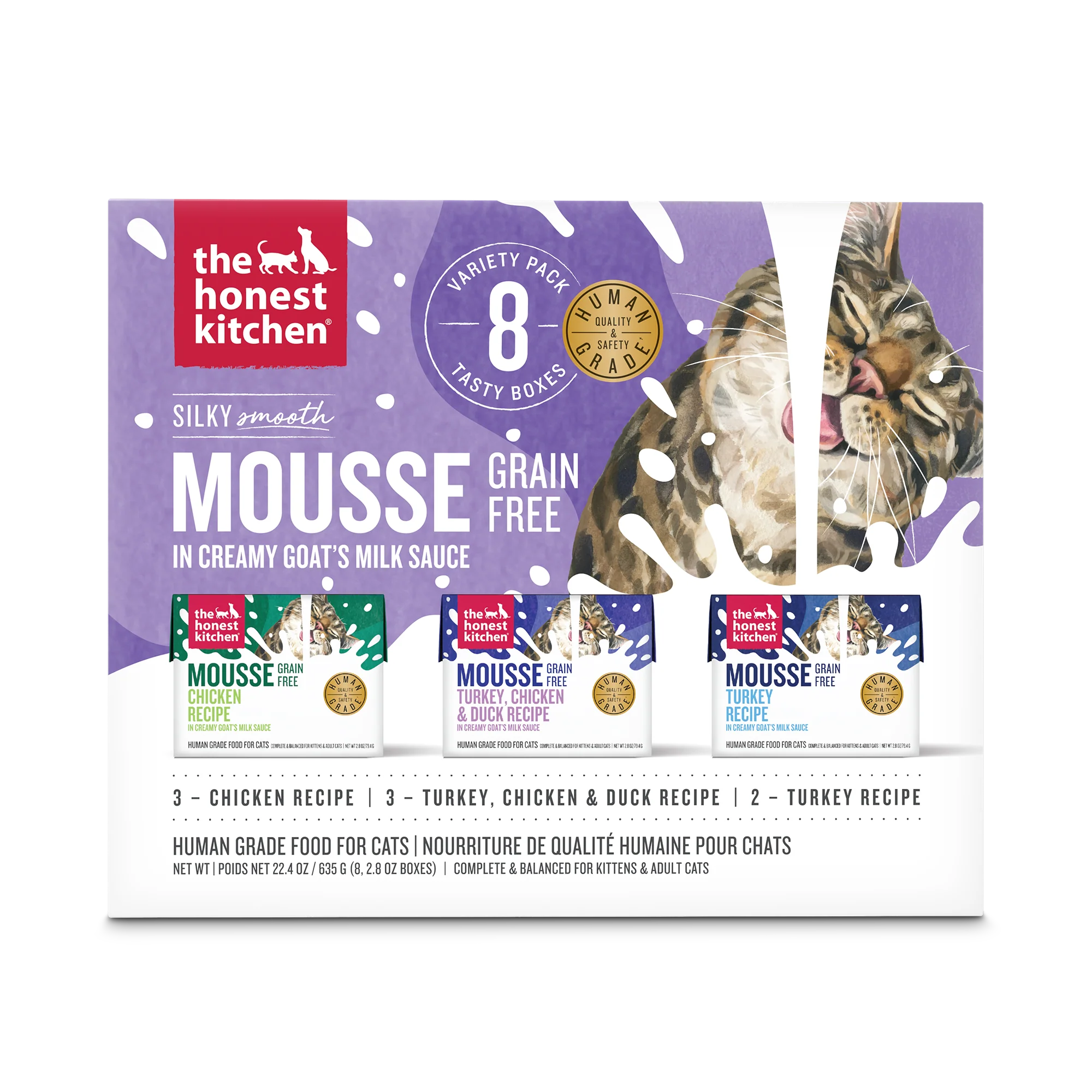 Sophisticated The Honest Kitchen Mousse Wet Cat Food – Cat Mousse with Goat’s Milk Variety Pack Eco-Friendly