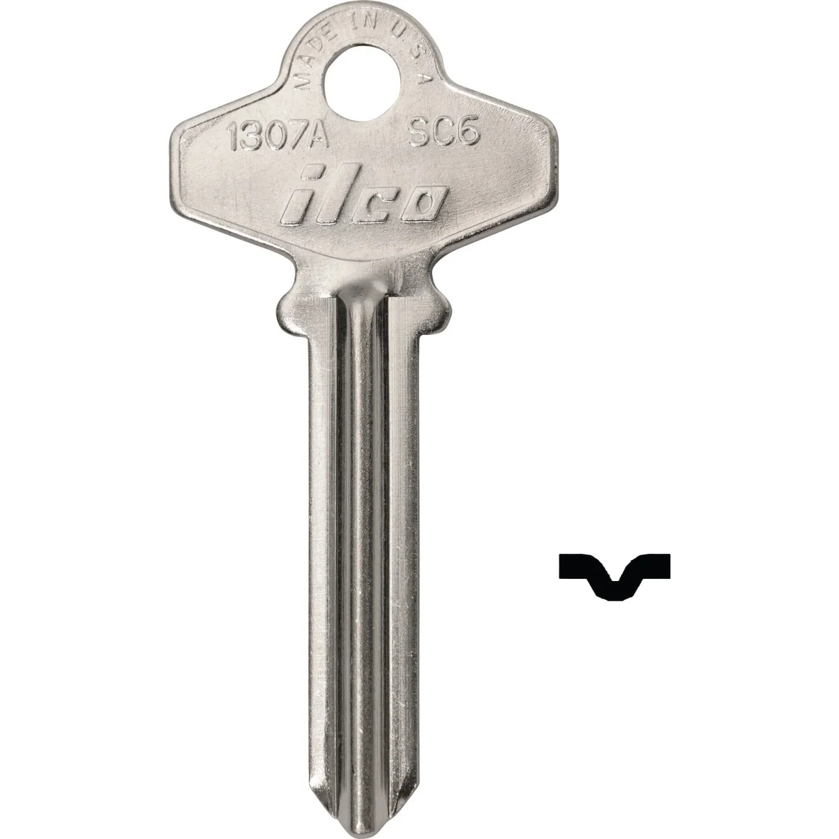 Stylish ILCO Schlage Nickel Plated House Key SC6 10-Pack Classic