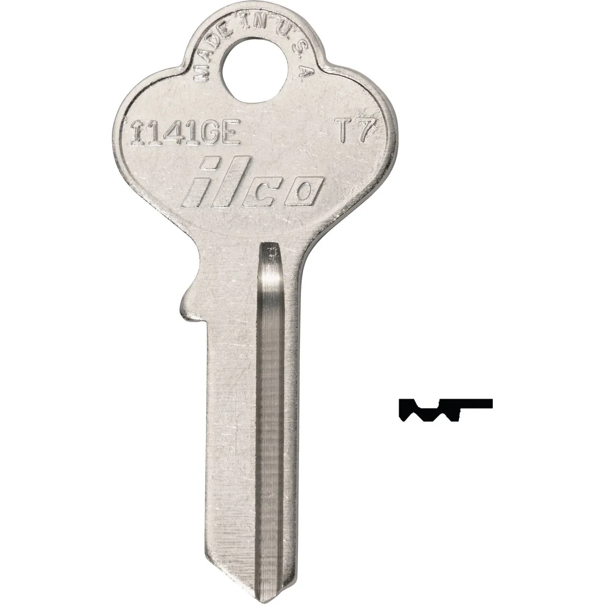 Elegant ILCO Taylor Nickel Plated Garage Door Key T7 10-Pack High-Performance