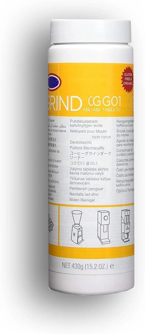 Natural Coffee Grinder Cleaning Tablets Safe Gluten- Formula 430g for Commercial and Home Espresso Machines Casual