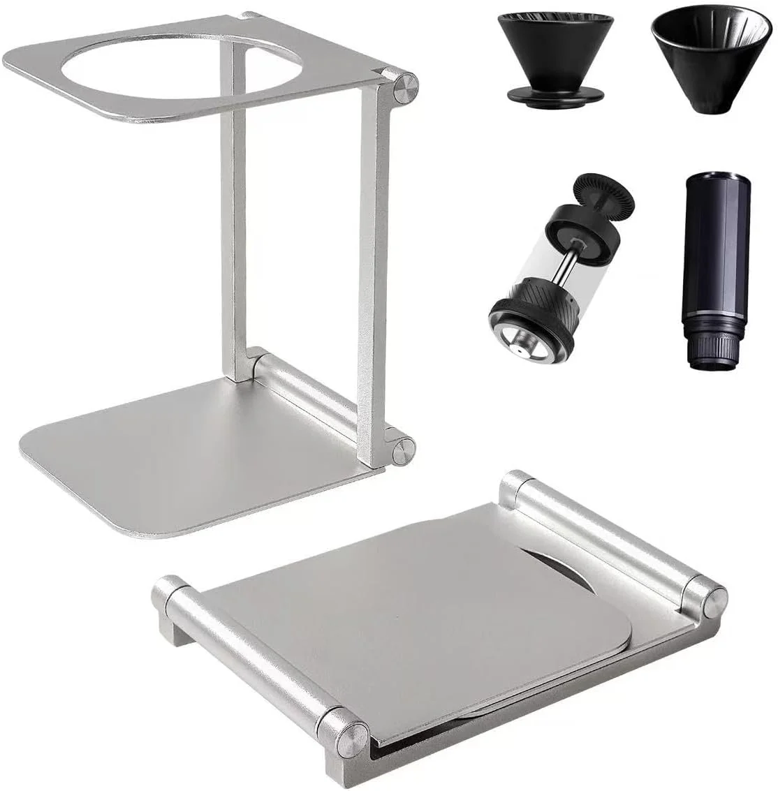 Organic Pour over Dripper Stand Portable Foldable Espresso Machine Stand Office coffee stand with base Suitable for office home camping Outstanding