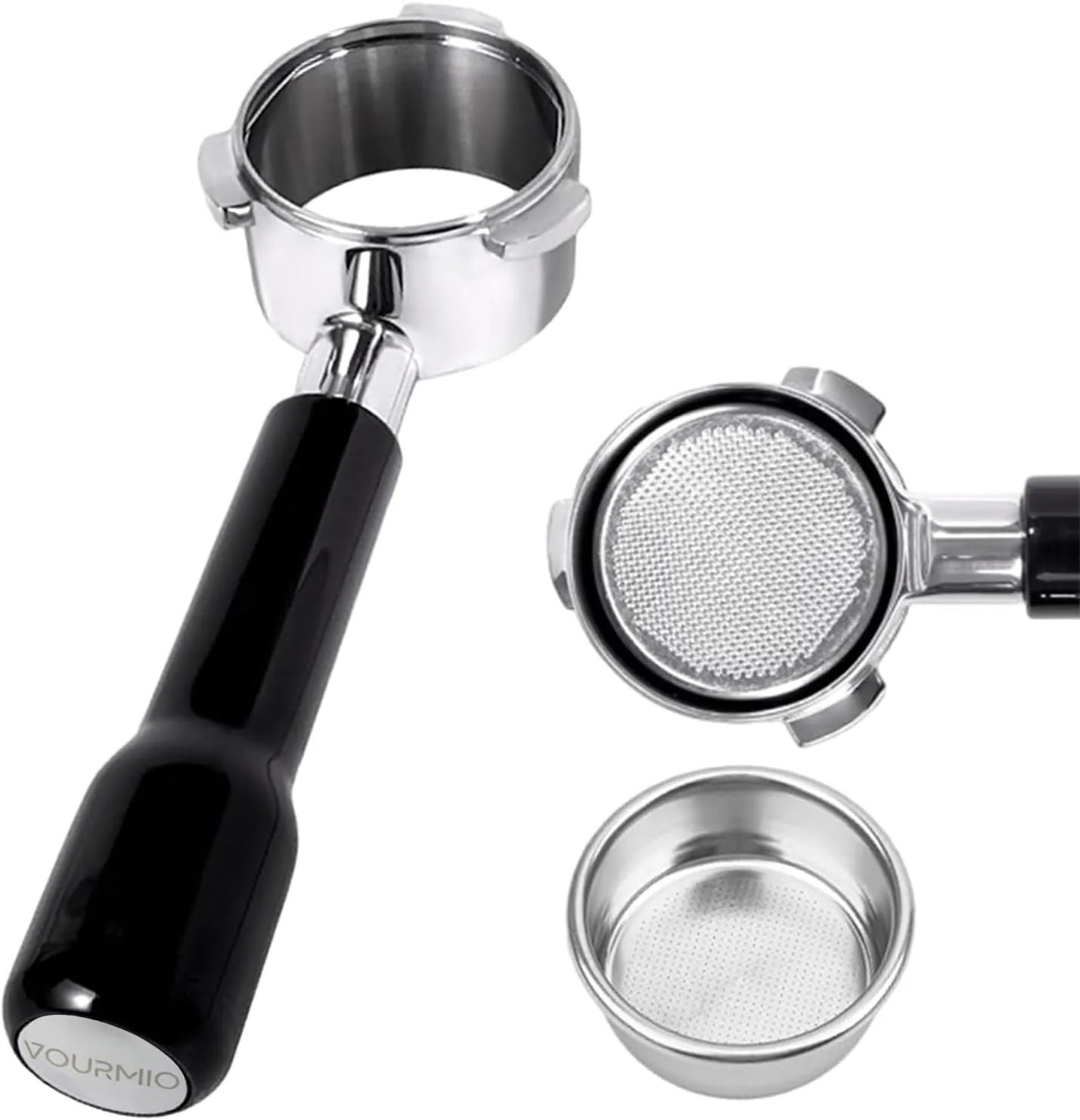Flexible 54mm Bottomless Portafilter for Breville Espresso Machines Black Next-Generation