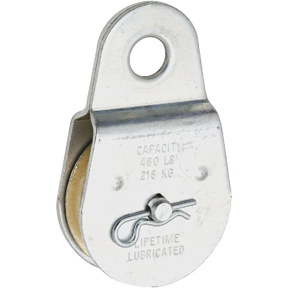 Elite National 3213 2 In. O.D. Single Fixed Eye Steel Rope Pulley Fast