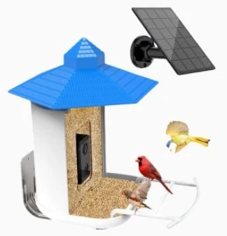 Minimalist Smart Bird Feeder BF13 External Solar Panels with 1080P HD Live Stream Video Whole Responsible