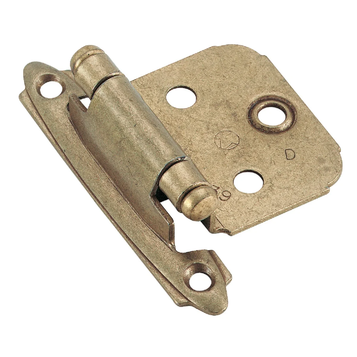 Selected Amerock Burnished Brass Self-Closing Face Mount Overlay Hinge 2-Pack Organic