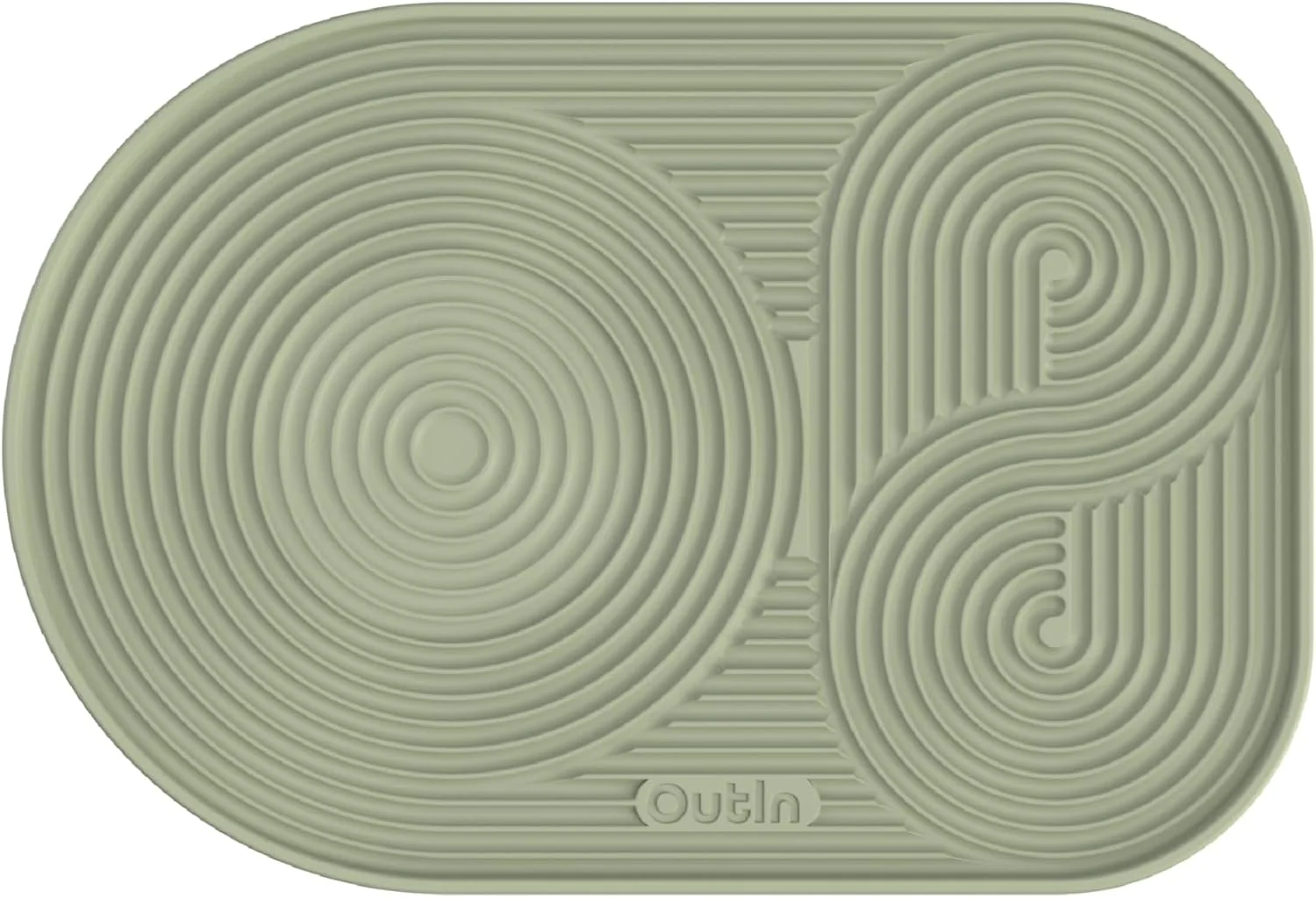 Traditional OutIn Silicone Coffee Mat Foldable amp Waterproof Drip Tray Mat for Espresso Machines and Portable Coffee Makers 9.8 x 6.7 Green Secure