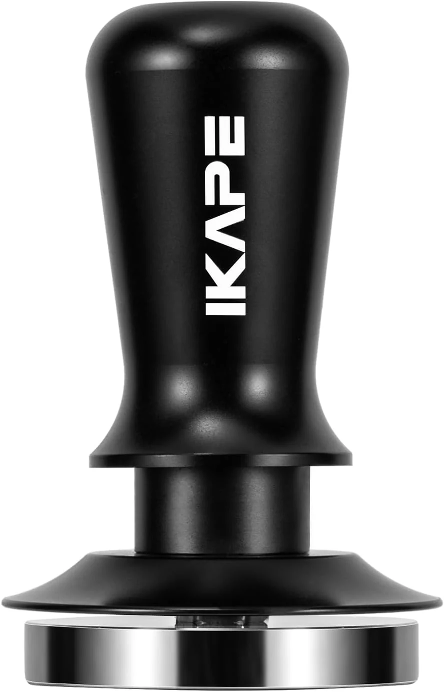 Quality IKAPE 53.3mm Espresso Tamper Premium Barista Coffee Tamper with Calibrated Spring Loaded Threaded Stainless Steel Base Tamper Fits for Breville Series 54mm Portafilter Basket Reusable