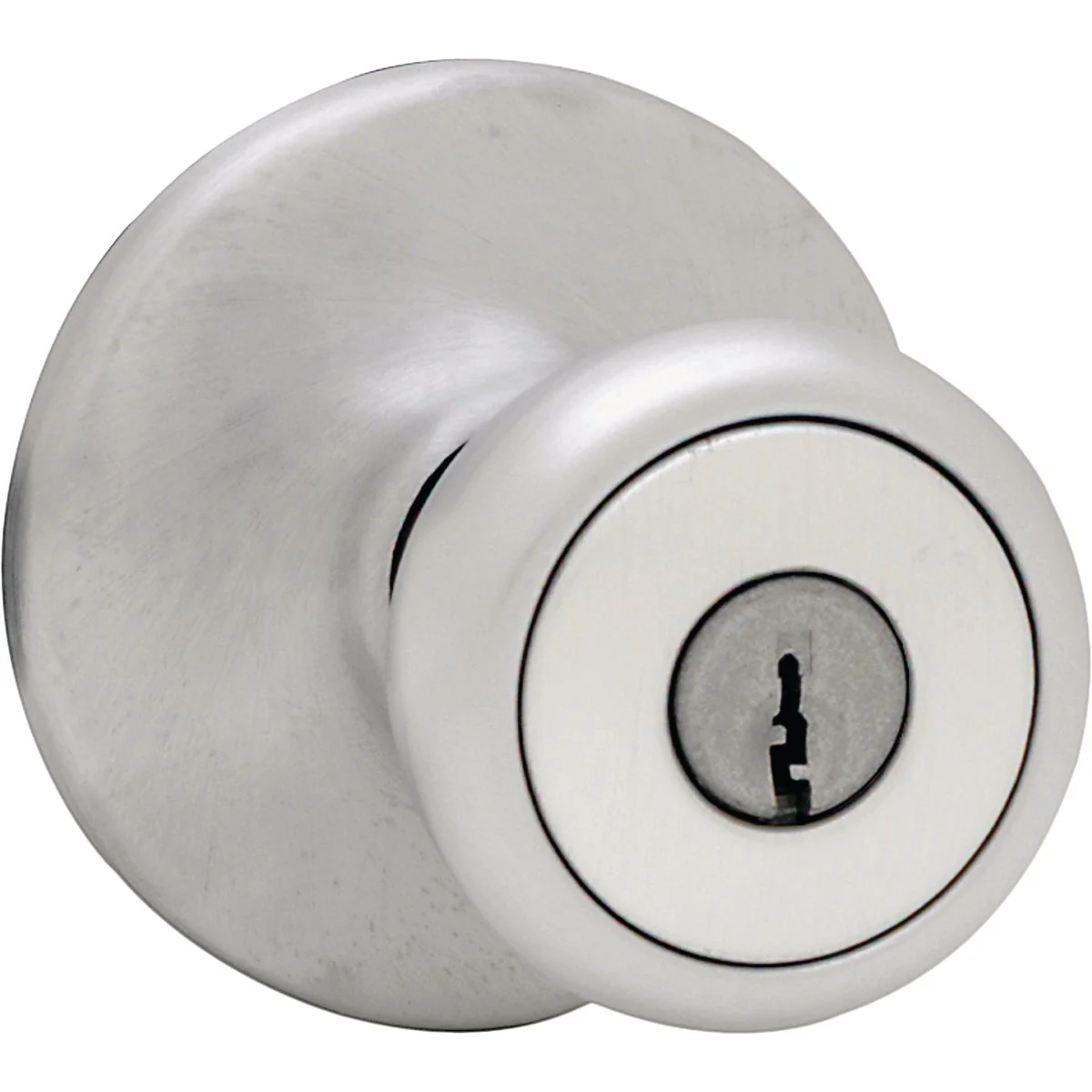 Classic Kwikset Satin Chrome Mobile Home Entry Lockset Elite