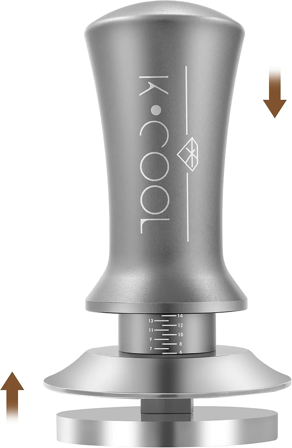 Stylish K COOL 53mm Espresso Tamper – Calibrated 30lb Spring Reusable