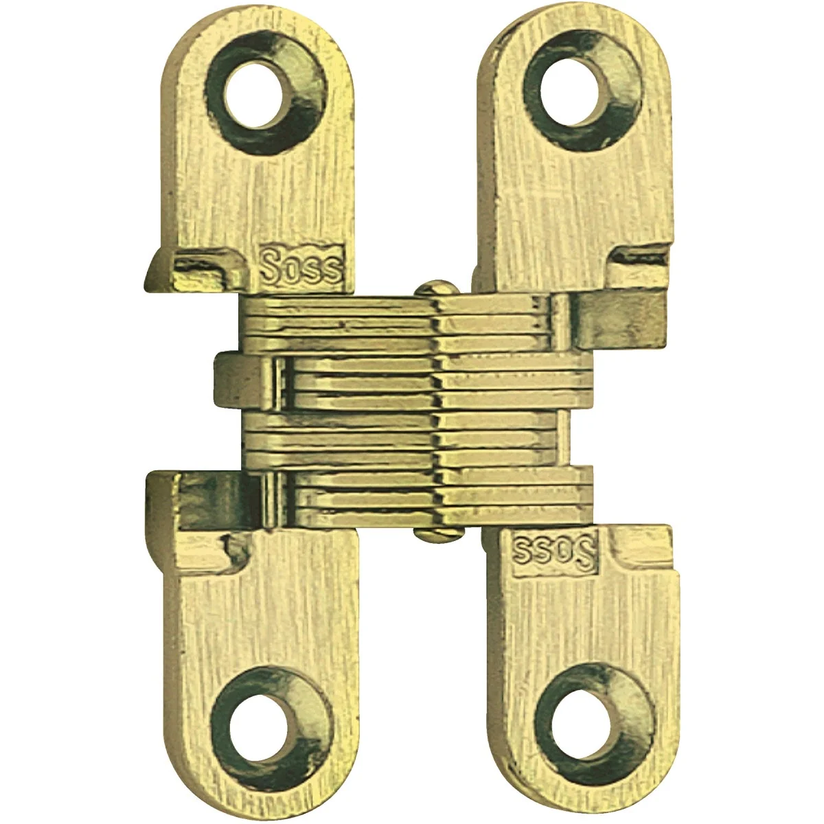 Casual SOSS Satin Brass 3 8 In. x 1-11 16 In. Invisible Hinge 2-Pack Specialty