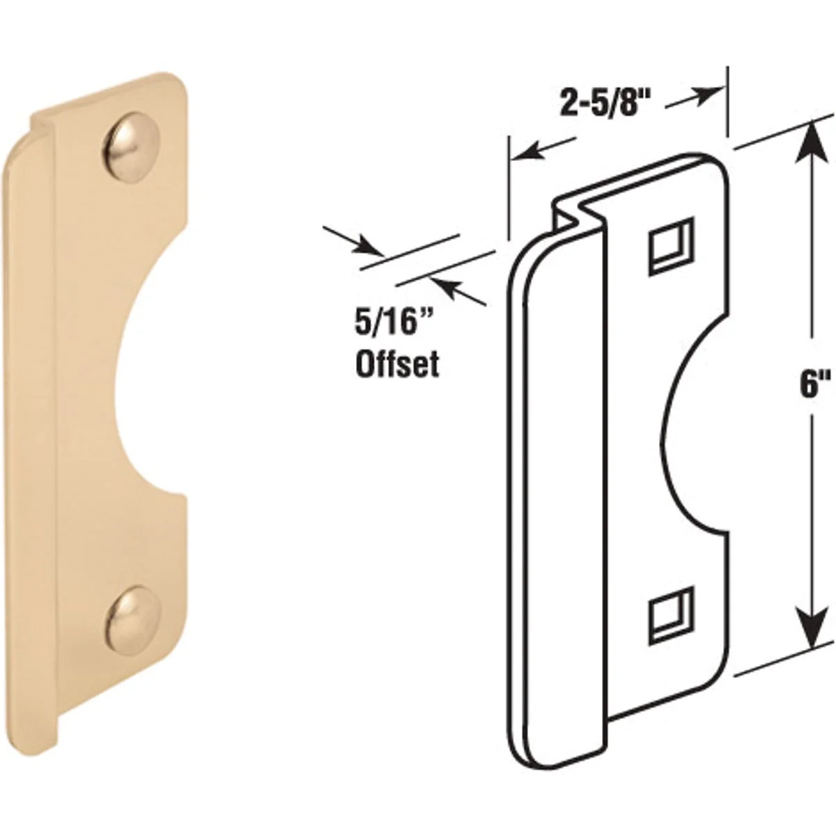 Advanced Defender Security 6 In. Polished Brass Steel Entry Door Latch Guard Unique