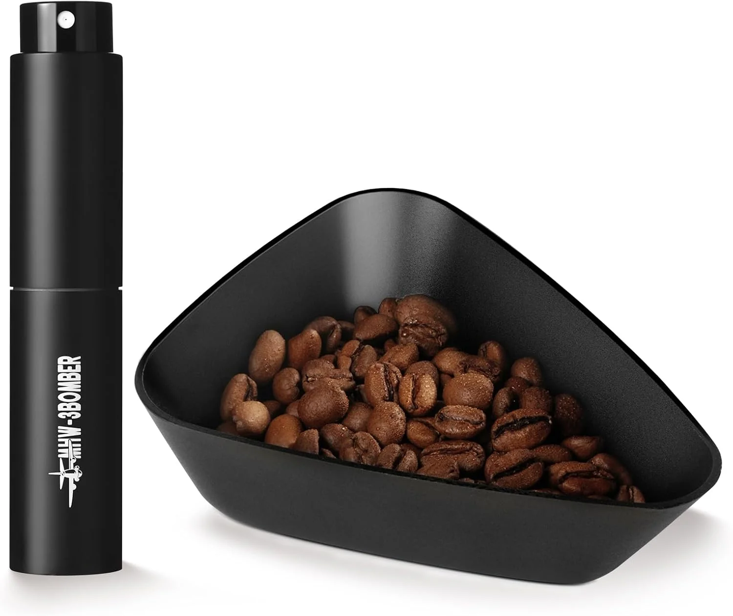 Outstanding MHW-3BOMBER Coffee Bean Dosing Cup and RDT Spray Bottle Set – Aluminum Espresso Dosing Cup 10ml Static Reduction Spray Proven
