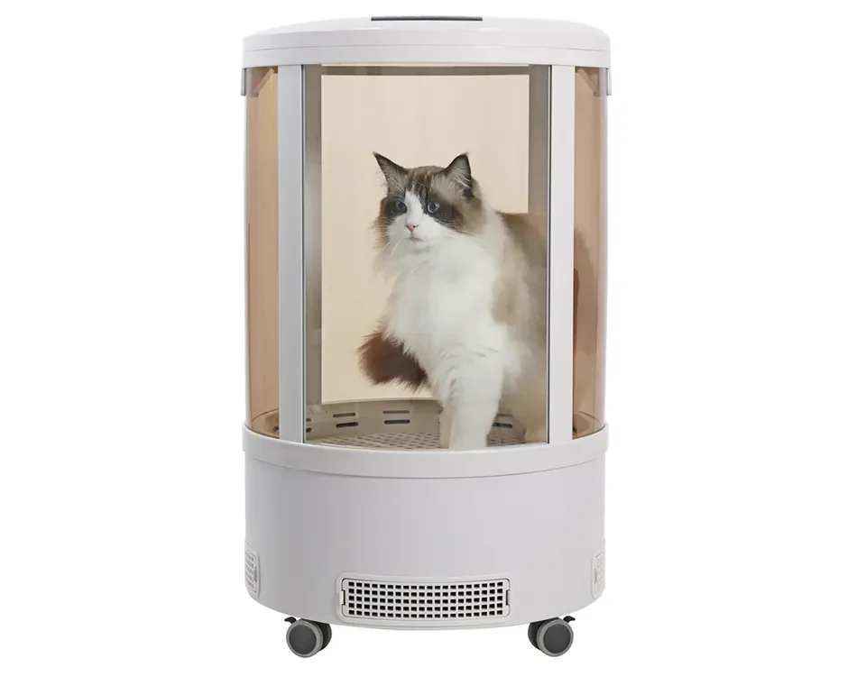 Safe Factory direct cabinet type pet drying box cat hair grooming dryer small dog round drying box Organic