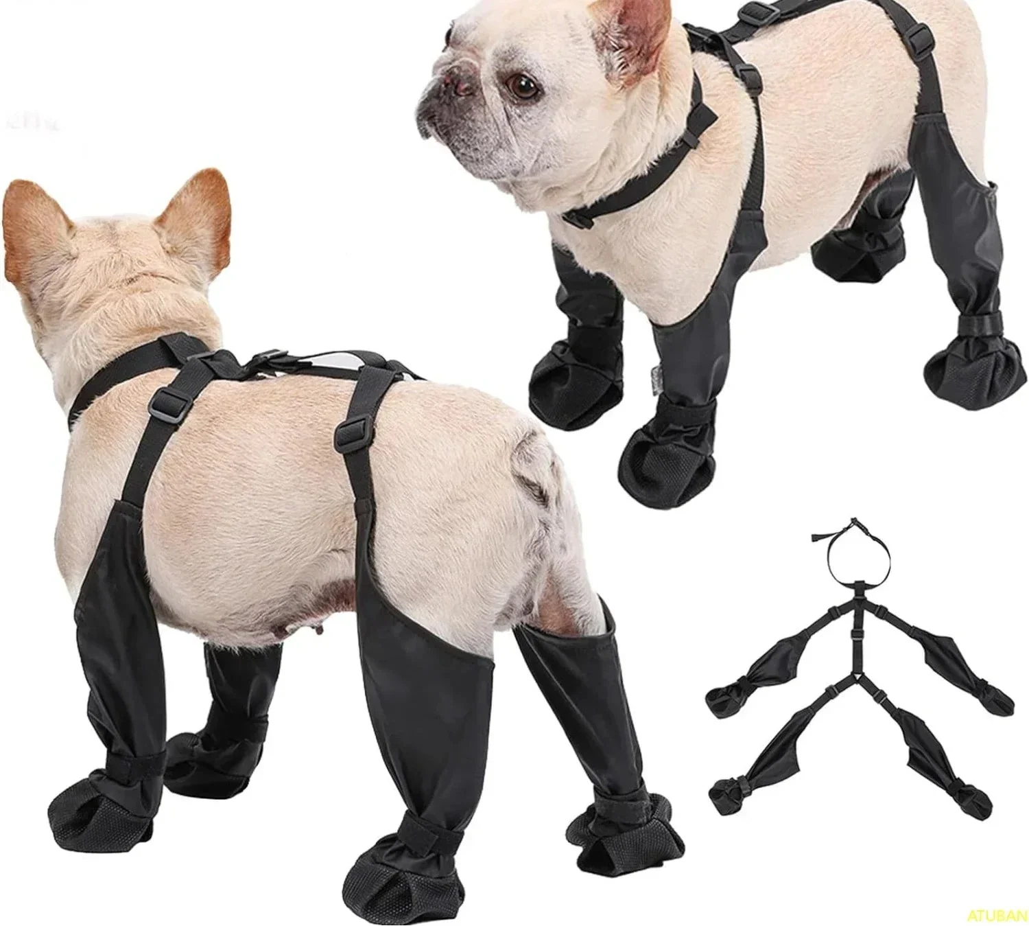 Effective Waterproof Dog Boots – Anti-Slip Paw Protector Shoes for Outdoor Walking Reusable