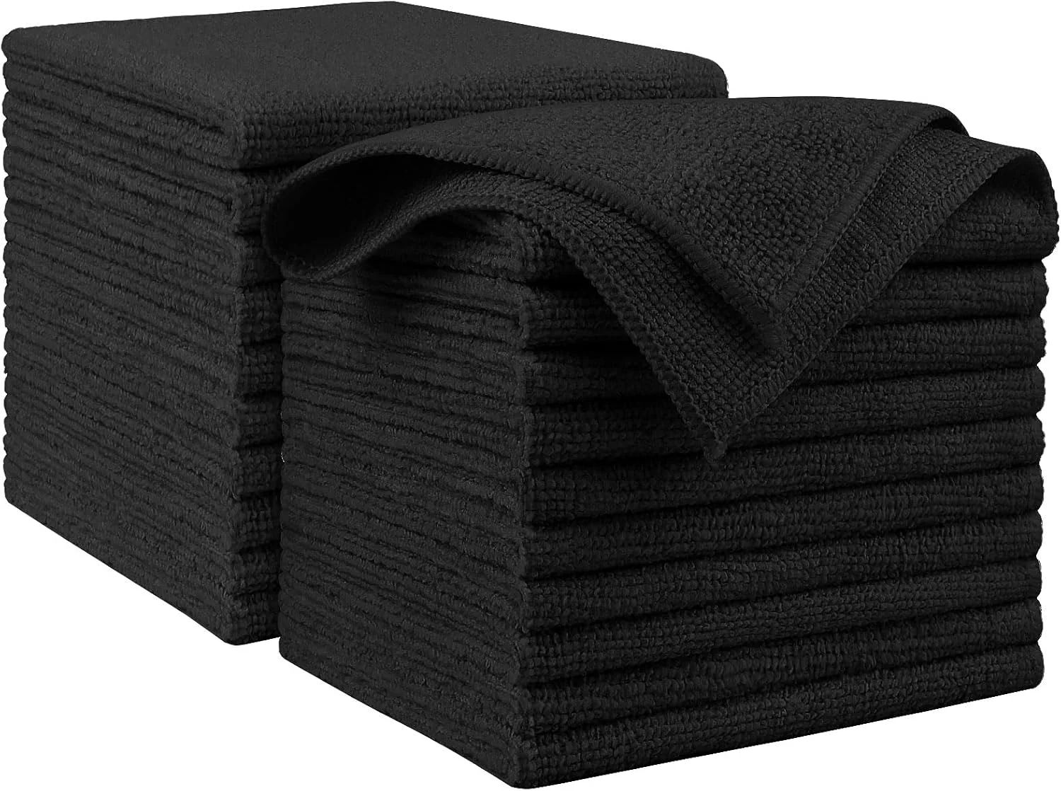 Superior AIDEA Microfiber Cleaning Cloth Black 20PK Microfiber Towels 11.5 ×11.5 Responsible