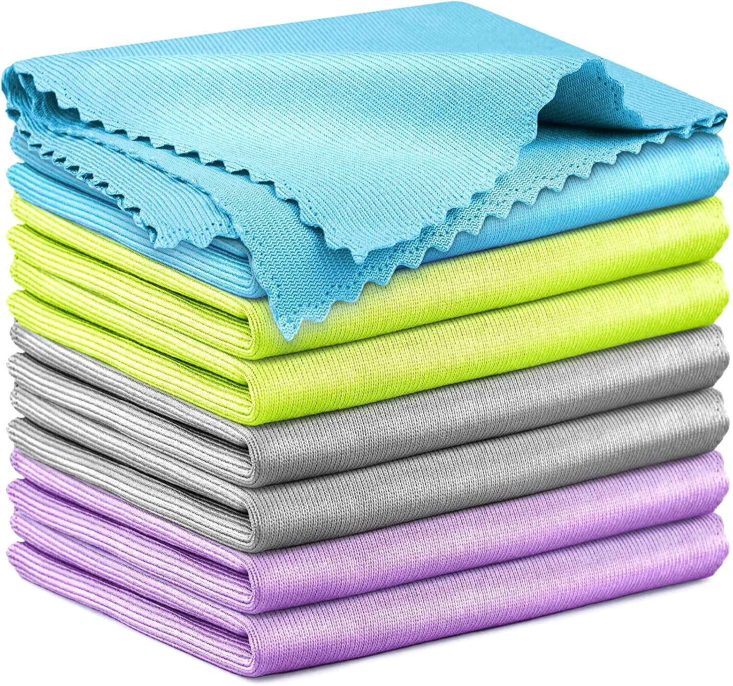 Certified Microfiber Cleaning Cloth Glass Window Stainless Steel Mirror Polishling Rags Eyeglass Windshield Household Nano Sparkle Cloth Lint Cloth Casual