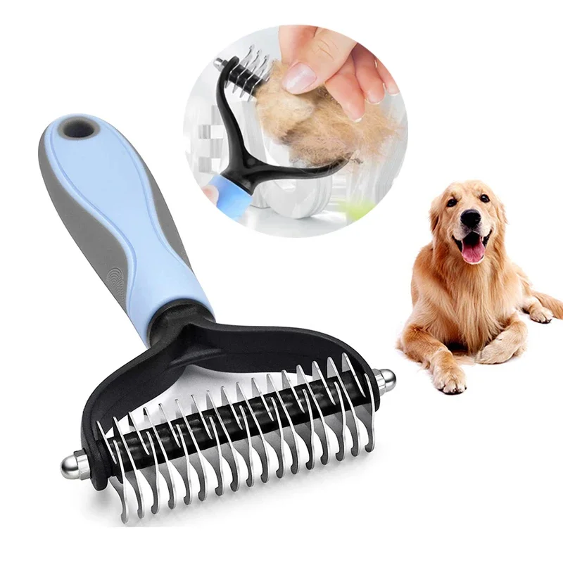Enhanced Pet Deshedding Brush – Professional Grooming Tool for Dogs Cats Fine Crafted