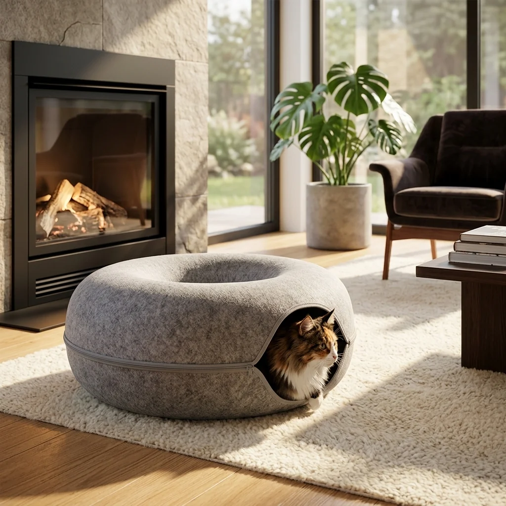 First-Class Catvera Foldable Felt Cat Tunnel Bed High-Quality