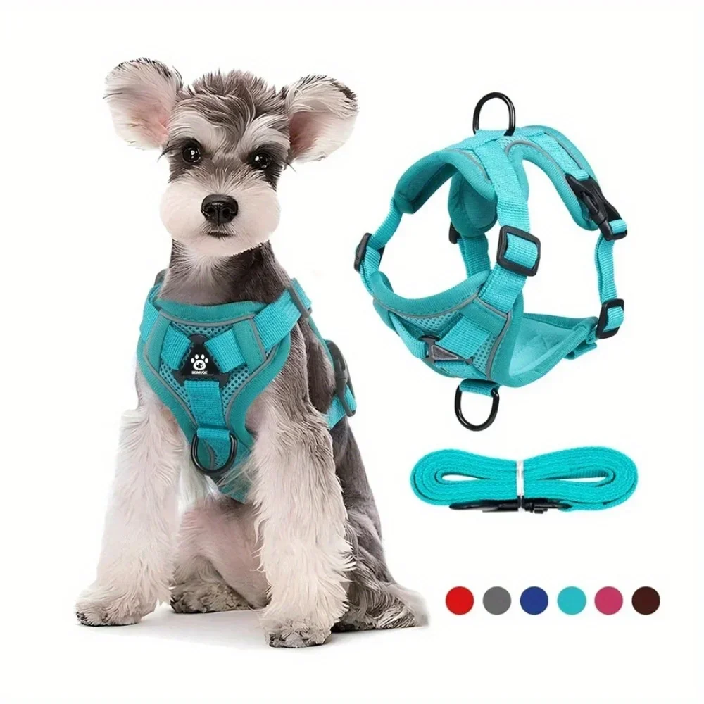Natural No-Pull Reflective Pet Harness and Leash Set Refined