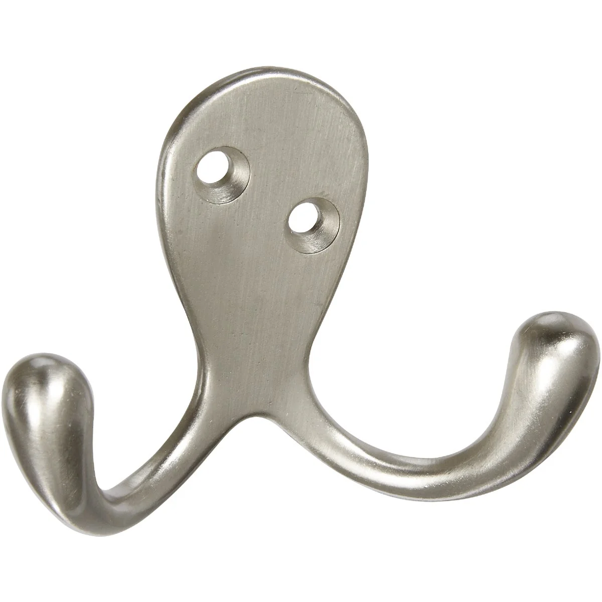 Superior National Satin Nickel Double Clothes Hook Selected