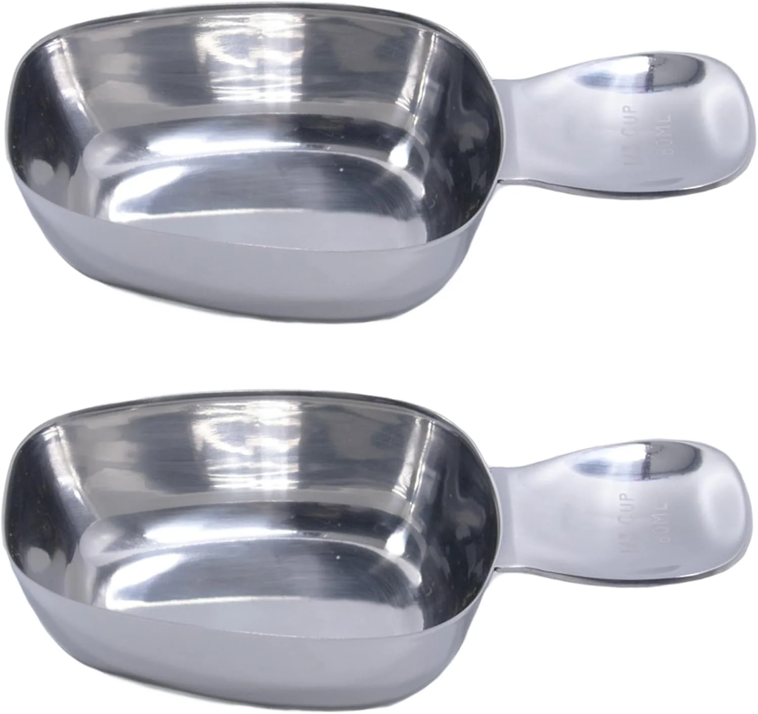 Genuine Honey Bear Kitchen Measuring Cup Polished Stainless Steel 2 Canister Scoop 1 3 Cup 80 ml Elegant