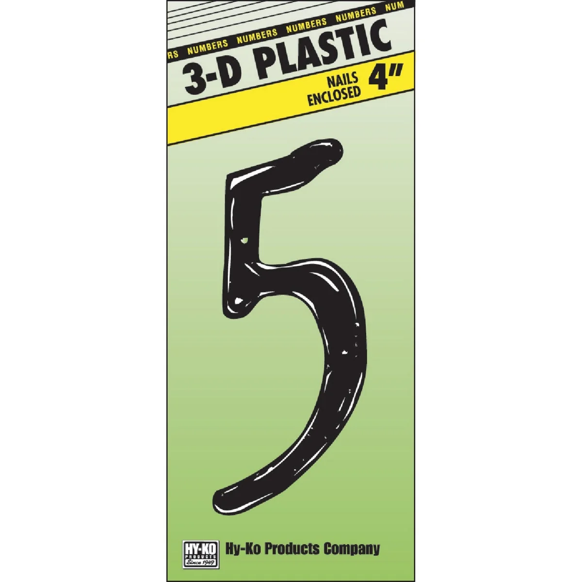 Premium Hy-Ko 4 In. Black House Number Five Expertly Made
