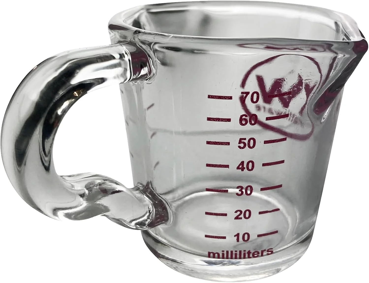 High-Quality Rattleware 3 oz Espresso Shot Glass Pitcher with Handle Pink Volume Marking – Barista Measuring Cup with ML OZ Graduations Smooth