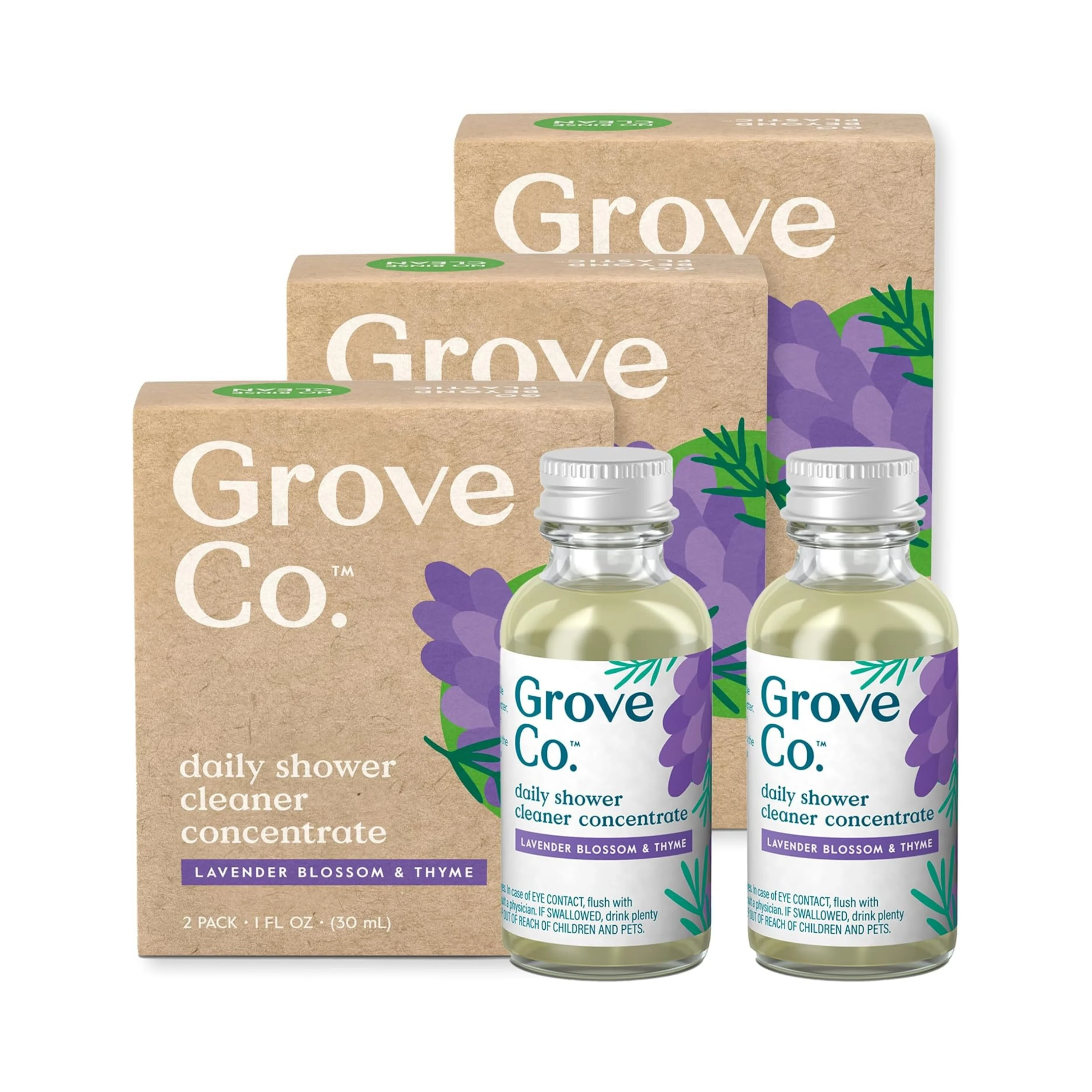 Official Grove Co. Daily Shower Refill – Lavender Blossom Thyme Consciously created homecare. Superior